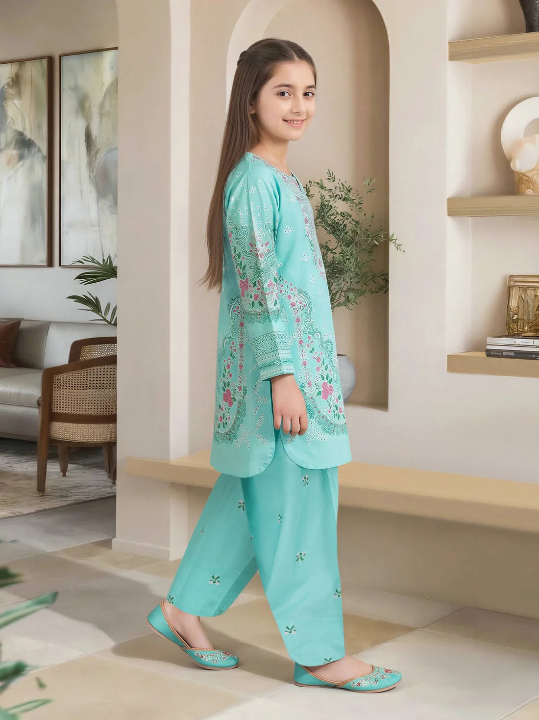2 Piece Lawn Suit- Embroidered (Pret)